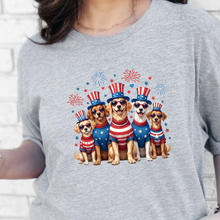 Load image into Gallery viewer, Wholesale Dogs Patriotic Graphic Tee - Grey Tee
