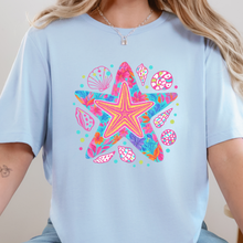 Load image into Gallery viewer, Wholesale Preppy Starfish Graphic Tee - Baby Blue Tee
