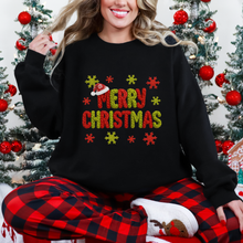 Load image into Gallery viewer, Wholesale Yarn Merry Christmas Sweatshirt - Black Sweatshirt
