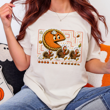 Load image into Gallery viewer, Wholesale Thanksgiving Pie Chasing Turkey Graphic Tee - Natural
