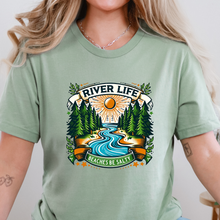 Load image into Gallery viewer, Wholesale River Life Beaches Be Salty Graphic Tee - Sage Tee
