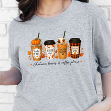 Load image into Gallery viewer, Wholesale Autumn Leaves &amp; Coffee Please Graphic Tee - Grey

