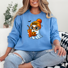 Load image into Gallery viewer, Wholesale Boo Ghost Sweatshirt - Carolina Blue Sweatshirt
