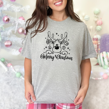 Load image into Gallery viewer, Wholesale Merry Christmas Reindeer Graphic Tee - Grey Tee
