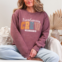 Load image into Gallery viewer, Wholesale Friendsgiving Crew Sweatshirt - Heather Dark Maroon Sweatshirt
