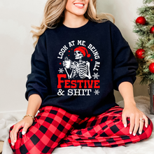 Load image into Gallery viewer, Wholesale Festive and shit Red - Black Tee
