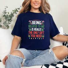 Load image into Gallery viewer, Wholesale Being Related is a Gift Graphic Tee - Navy Tee

