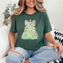 Load image into Gallery viewer, Wholesale Let us Adore Him Bow Graphic Tee - Heather Forest Tee
