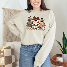 Load image into Gallery viewer, Wholesale Preppy Halloween Ghosts Graphic Tee or Sweatshirt - Sand Sweatshirt
