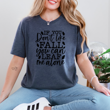 Load image into Gallery viewer, Wholesale Don't Like Fall Graphic Tee - Heather Navy Tee
