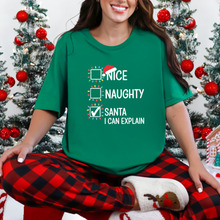 Load image into Gallery viewer, Wholesale Santa I Can Explain Graphic Tee - Kelly Tee
