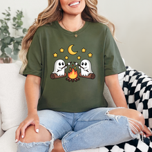 Load image into Gallery viewer, Wholesale Roasting Marshmallows Graphic Tee - Military Green Tee
