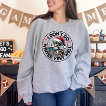 Load image into Gallery viewer, Wholesale Christmas Skeleton Don't Do Winter Very Well Sweatshirt - Grey Sweatshirt
