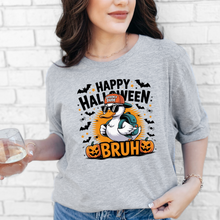 Load image into Gallery viewer, Wholesale Halloween Bruh Graphic Tee - Grey Tee
