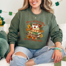 Load image into Gallery viewer, Wholesale Fall Too Many Books Sweatshirt - Military Green Sweatshirt
