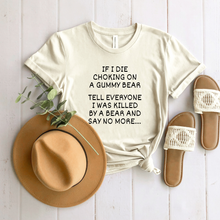 Load image into Gallery viewer, Wholesale Killed by a bear Graphic Tee - Heather Dust Tee
