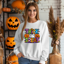 Load image into Gallery viewer, Wholesale Trick or Treat Graphic Tee or Sweatshirt - White Sweatshirt
