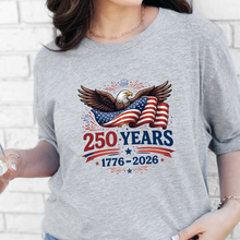 Load image into Gallery viewer, Wholesale Bald Eagle 250 Years Graphic Tee - Grey Tee
