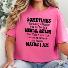 Load image into Gallery viewer, Wholesale Not In A Mental Asylum Graphic Tee - Charity Pink
