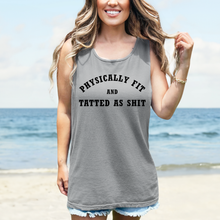 Load image into Gallery viewer, Wholesale Tatted as shit - Comfort Colors Granite Tank
