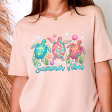 Load image into Gallery viewer, Wholesale Summer Vibes Sea Turtles Graphic Tee - Peach Tee
