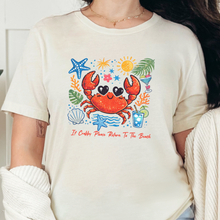 Load image into Gallery viewer, Wholesale Crabby Beach Graphic Tee - Natural Tee
