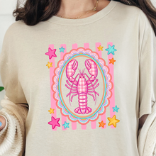 Load image into Gallery viewer, Wholesale - Pink Lobster Graphic Tee - Natural
