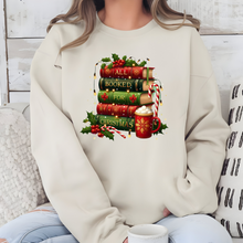 Load image into Gallery viewer, Wholesale All Booked for Christmas Sweatshirt - Sand Sweatshirt
