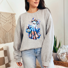 Load image into Gallery viewer, Wholesale Ghost Patchwork Sweatshirt - Ash Sweatshirt
