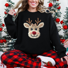 Load image into Gallery viewer, Wholesale Yarn Reindeer Sweatshirt - Black Sweatshirt
