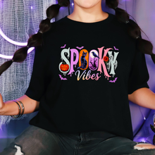 Load image into Gallery viewer, Wholesale Spooky Vibes Retro Graphic Tee - Black
