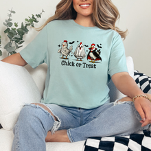 Load image into Gallery viewer, Wholesale Chick or Treat Graphic Tee - Dusty Blue Tee
