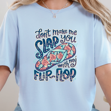 Load image into Gallery viewer, Wholesale Slap You With My Flip Flop Graphic Tee - Baby Blue Tee
