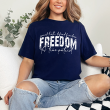 Load image into Gallery viewer, Wholesale Speak Truth Freedom Graphic Tee - Navy Tee
