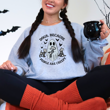 Load image into Gallery viewer, Wholesale Dogs People are creepy - Grey Tee
