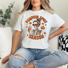 Load image into Gallery viewer, Wholesale Pumpkin Spice Skeleton Graphic Tee - CC White Tee
