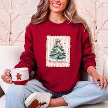 Load image into Gallery viewer, Wholesale Merry Christmas Pink Stripes Sweatshirt - Garnet Sweatshirt
