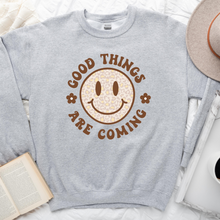 Load image into Gallery viewer, Wholesale Good Things are Coming Graphic Tee - Heather Grey Sweatshirt
