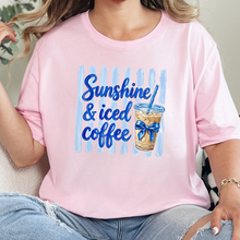 Load image into Gallery viewer, Wholesale Sunshine &amp; Iced Coffee Graphic Tee - Soft Pink Tee
