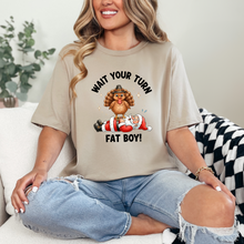 Load image into Gallery viewer, Wholesale Wait Your Turn Fat Boy Graphic Tee - Tan Tee
