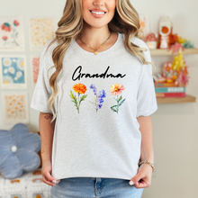 Load image into Gallery viewer, Wholesale Custom Birth month flowers Graphic Tee - Ash Tee
