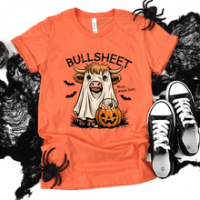 Load image into Gallery viewer, Wholesale Bullsheet and Pumpkin Graphic Tee - Heather Orange Tee
