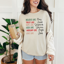 Load image into Gallery viewer, Wholesale Believe Like Mary Graphic Tee - Natural Tee
