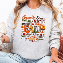 Load image into Gallery viewer, Wholesale Pumpkin Spice Sweater Weather Graphic Sweatshirt - Ash
