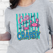 Load image into Gallery viewer, Wholesale Cute But Crabby Graphic Tee - Grey Tee
