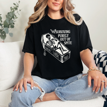 Load image into Gallery viewer, Wholesale Surviving Out of Spite Graphic Tee - Black Tee
