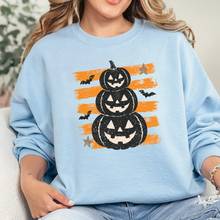 Load image into Gallery viewer, Wholesale Retro Vintage Halloween Pumpkin Graphic Sweatshirt - Light Blue
