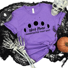 Load image into Gallery viewer, Wholesale I manifested that Graphic Tee - Heather Team Purple Tee
