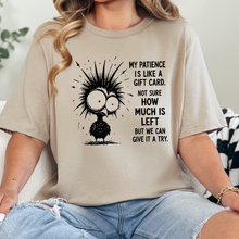 Load image into Gallery viewer, Wholesale Patience Like A Gift Card Graphic Tee - Tan
