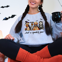 Load image into Gallery viewer, Wholesale Dog Spooky Paw Graphic Tee or Sweatshirt - Grey Sweatshirt
